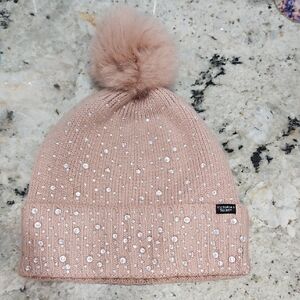 Victoria's Secret Pink Rhinestone Beanie Hat